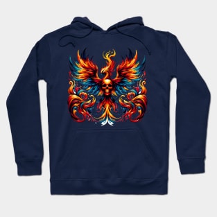 Phoenix Rebirth Skull Artwork Hoodie